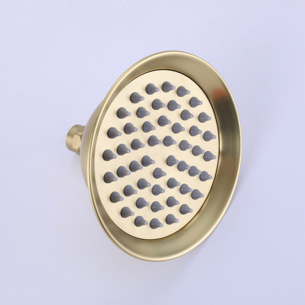 Wall Mounted Pressure Balance Shower System-Includes Rough-in Valve, Brushed Gold
