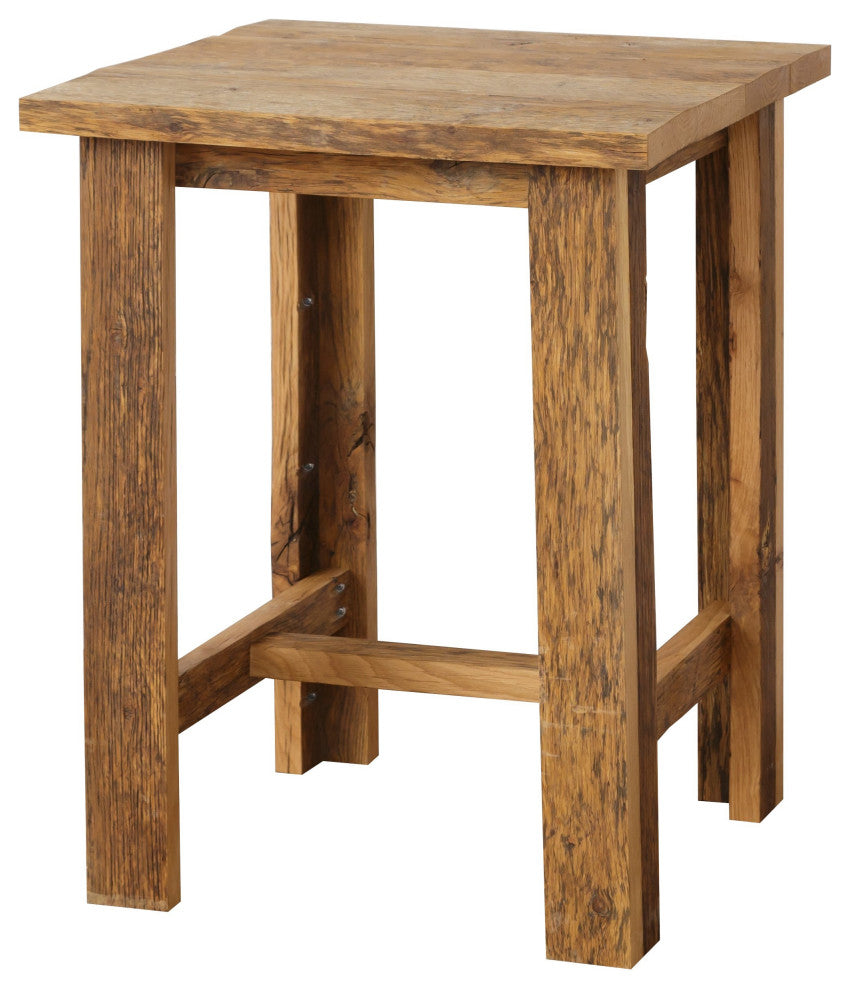 Reclaimed Oak End Table, Natural