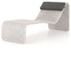 Paige Outdoor Woven Chaise Lounge-Grey
