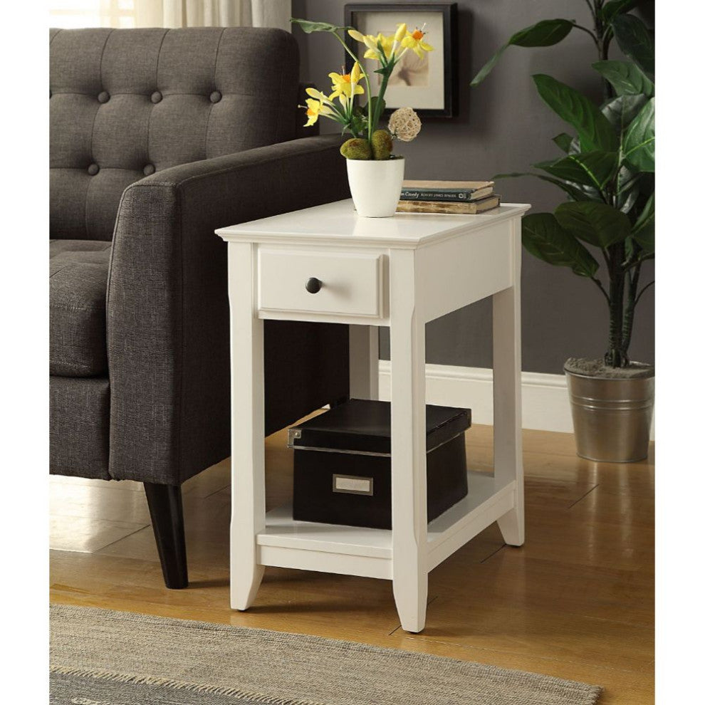 Acme Bertie Accent Table White Finish