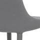 Jillian Gray Leatherette Counter Stool with Stainless Steel Base