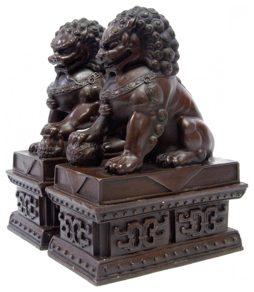 Bronze Beijing Fu Dog, Pair