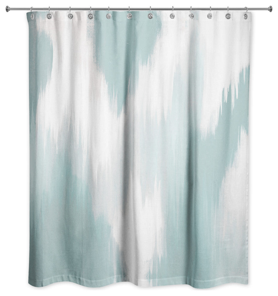 Teal Splotches 71x74 Shower Curtain