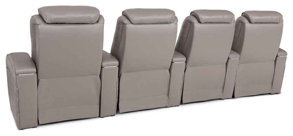 Seatcraft Muse Home Theater Seating, Gray, Row of 4