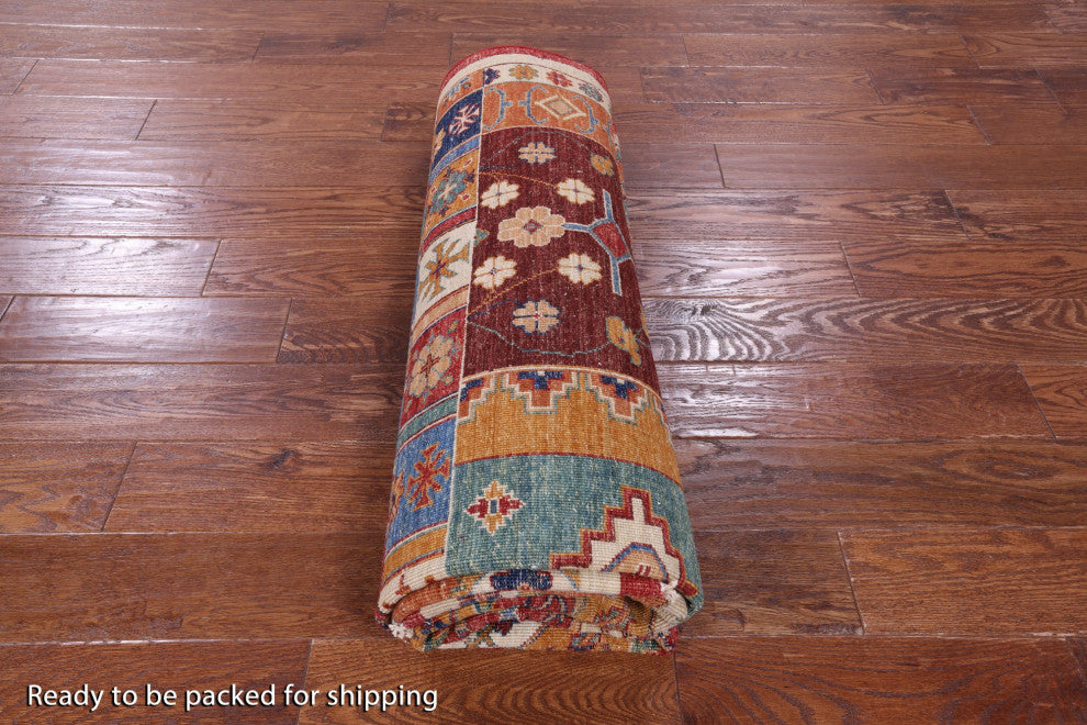 5' 11" X 8' 0" Hand-Knotted Super Kazak Wool Rug - Q11027