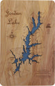 Jordan Lake, North Carolina-Wood Lake Map, Medium Standout