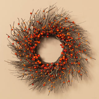 Dried Twig and Fall Berries Wreath