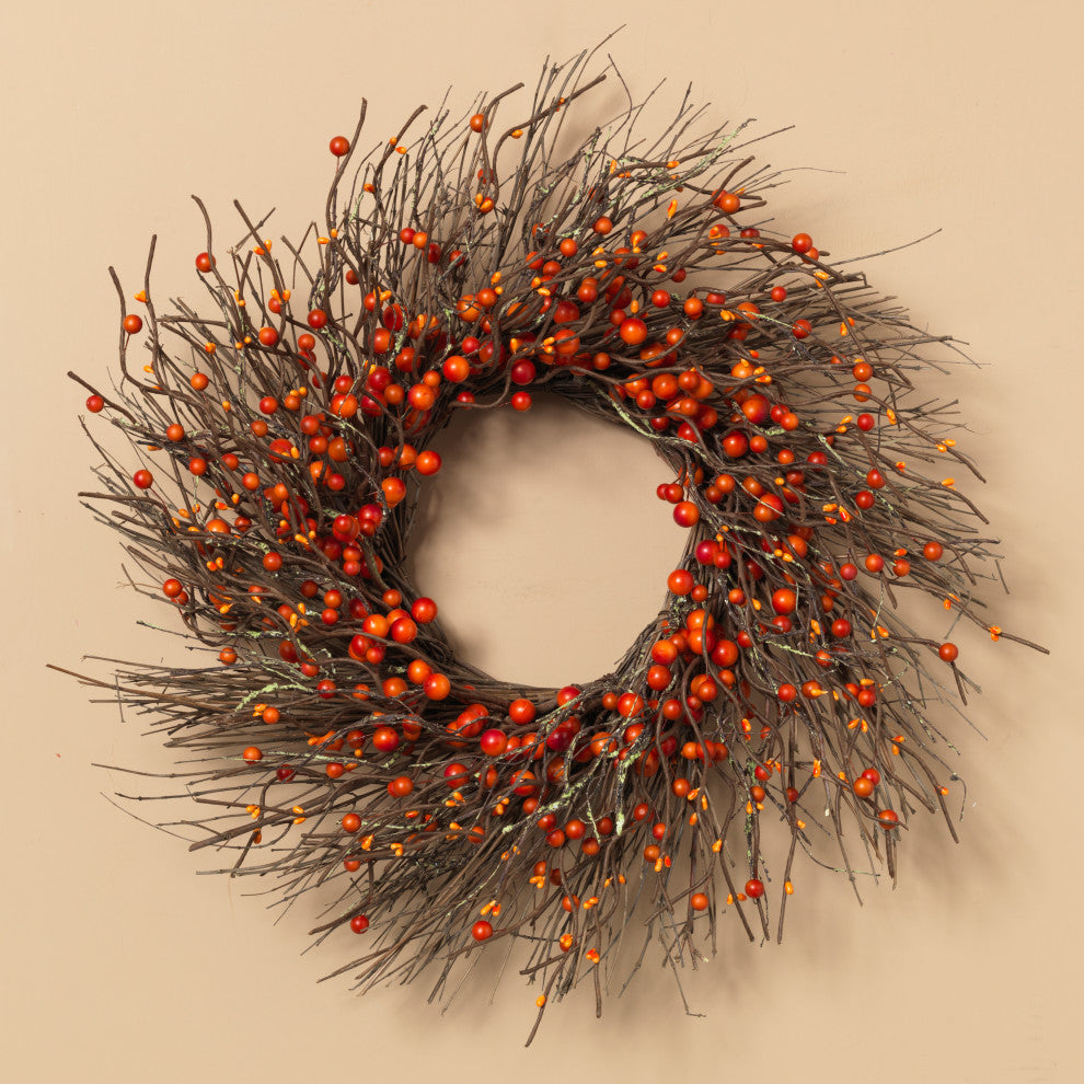 Dried Twig and Fall Berries Wreath