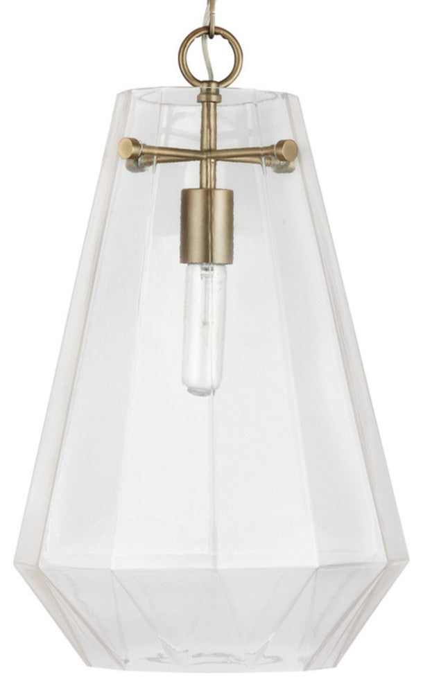 Capital Lighting 338316 18-1/2" Tall Pendant - Aged Brass