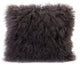 Contemporary Lamb Fur Pillow Grey - Grey