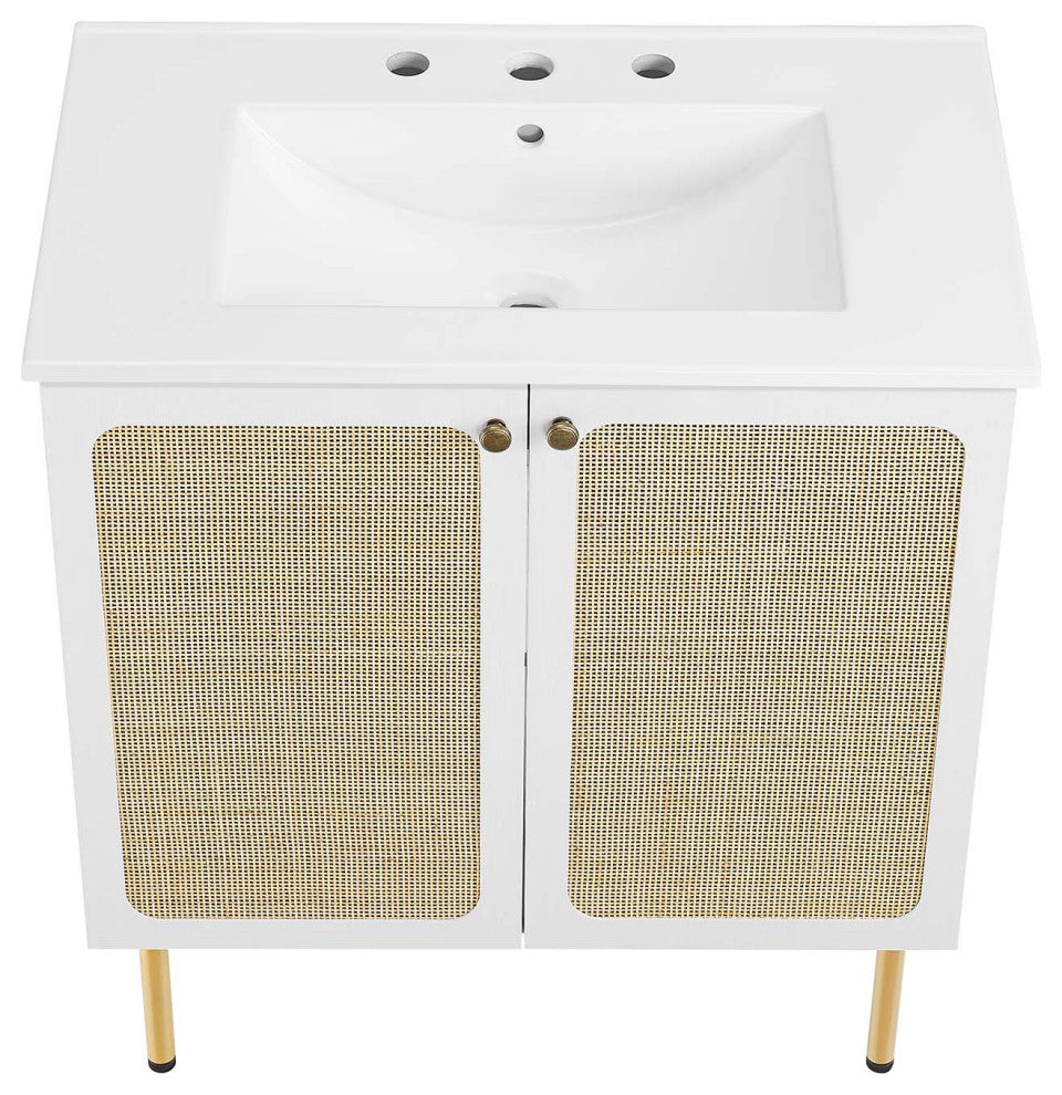 Chaucer 30" Bathroom Vanity - White White
