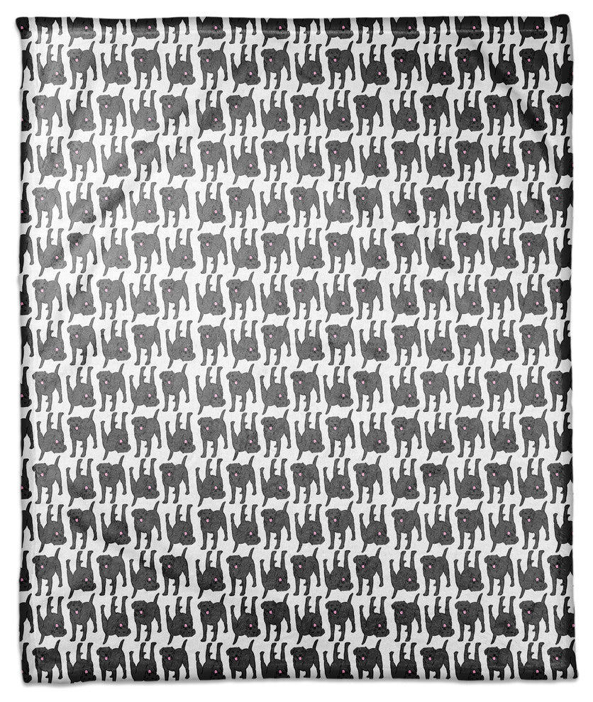 All the Black Labs 60x80 Coral Fleece Blanket