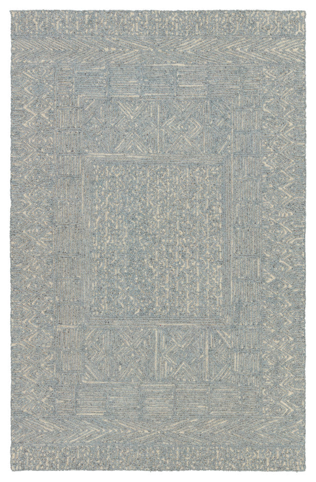 Jaipur Living Viatte Handmade Geometric Blue/ Cream Area Rug 6'X9'