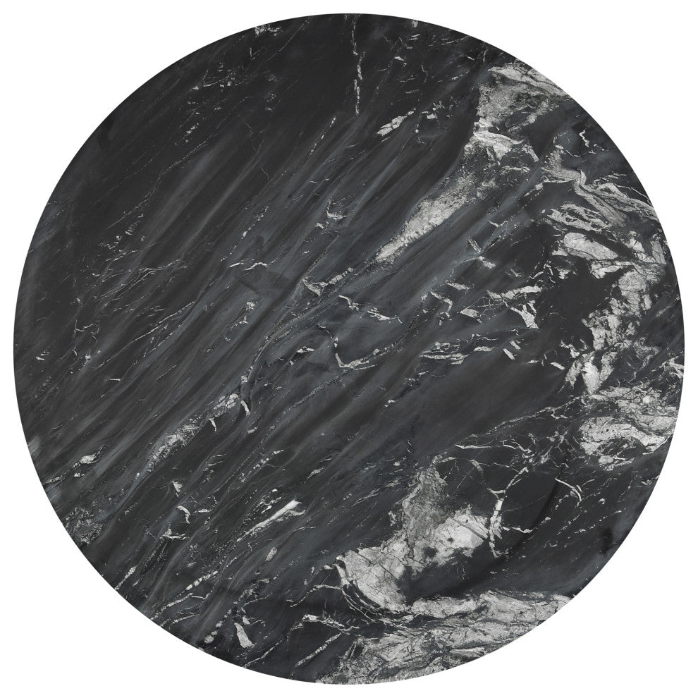 Genoa Marble Dining Table, Black
