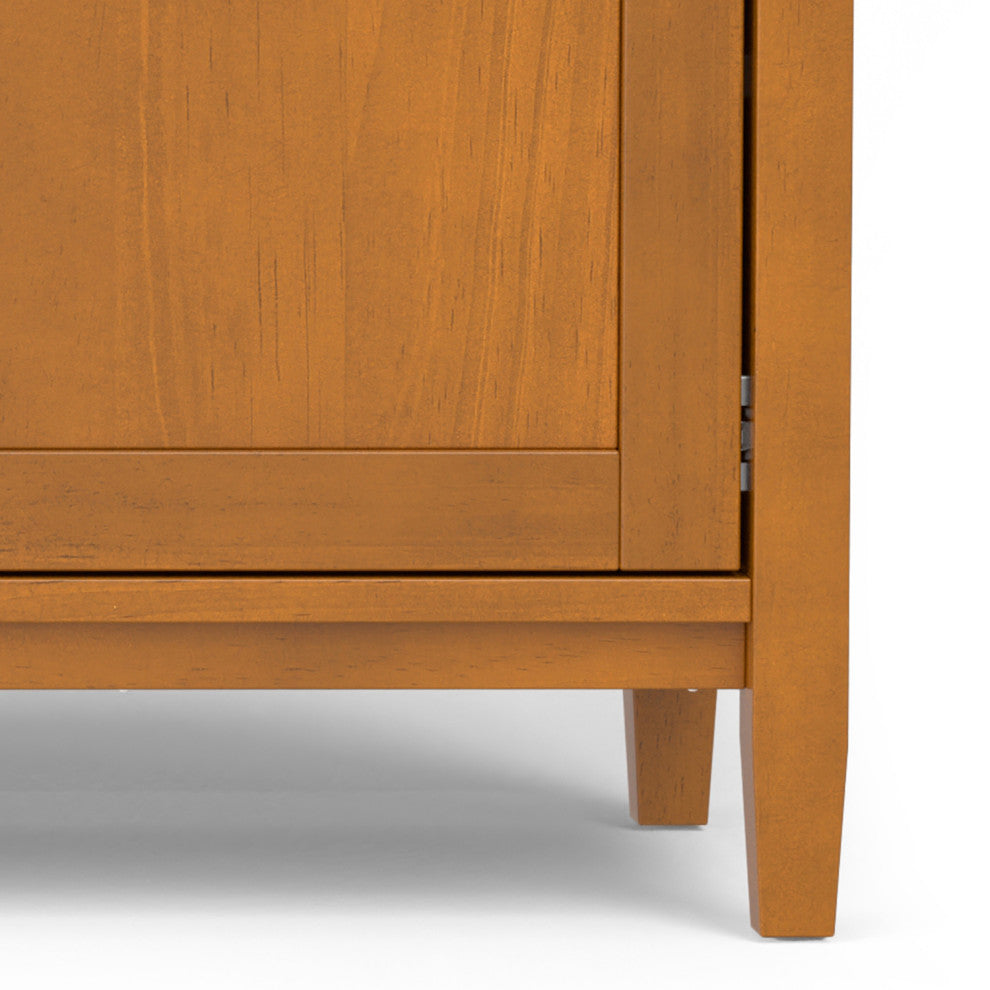 Warm Shaker Solid Wood 60" TV Media Stand, Light Golden Brown For TVs up to65"