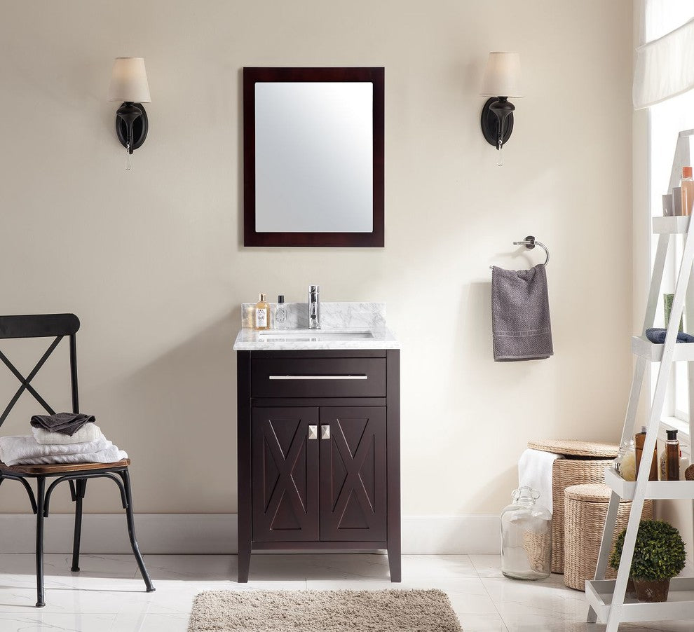 Wimbledon Vanity, Brown, 24"