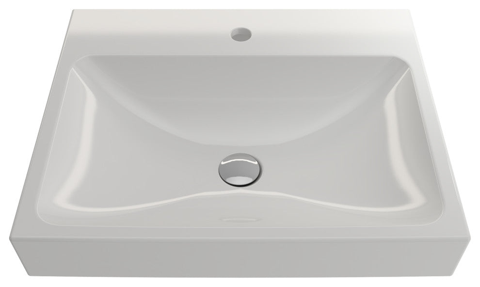BOCCHI 1077-001-0126 Scala Arch 23.75 Wall-Mounted Fireclay Sink In White