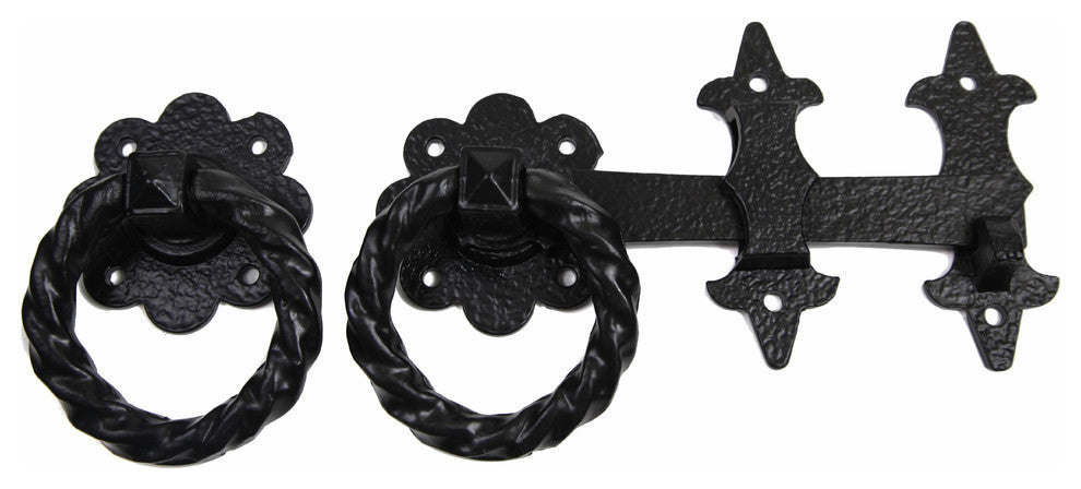 Antique Style Gate Latches, Black, 4", Handle Only