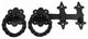 Antique Style Gate Latches, Black, 4", Handle Only