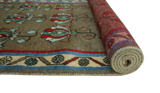 Fine Vintage Distressed Nazmiye Brown Runner