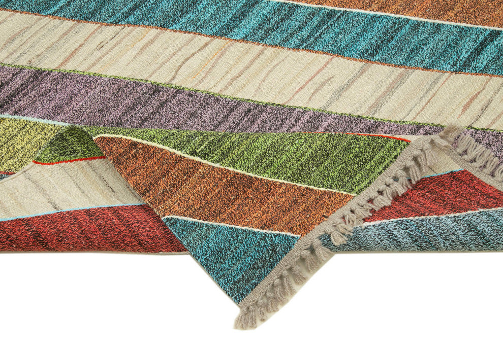 Rug N Carpet - Hand-knotted Turkish 8' 3'' x 10' 4'' Unique Wool Kilim Rug
