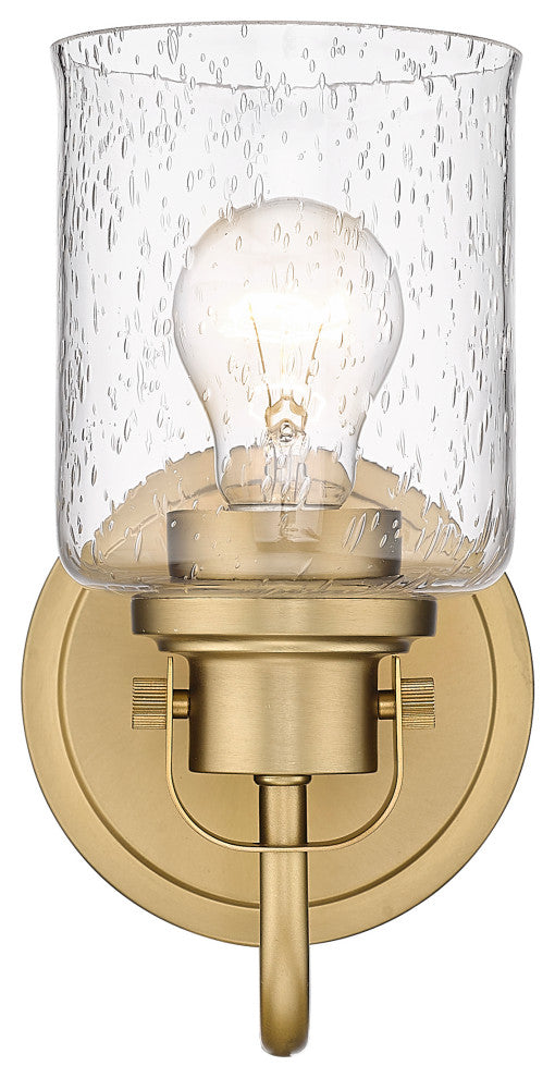 Zlite 340-1S-HG 1-Light Wall Sconce, Clear Seeded