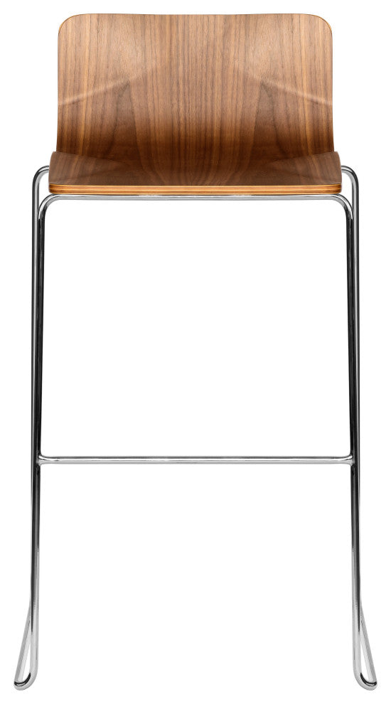 JC Stacking Bar Stool, Walnut