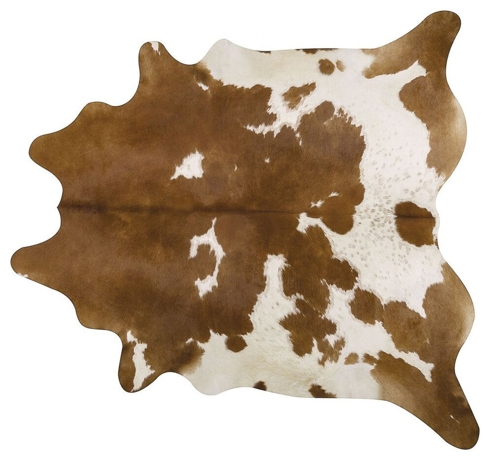 Brazilian Brown and White Cowhide, Xlarge