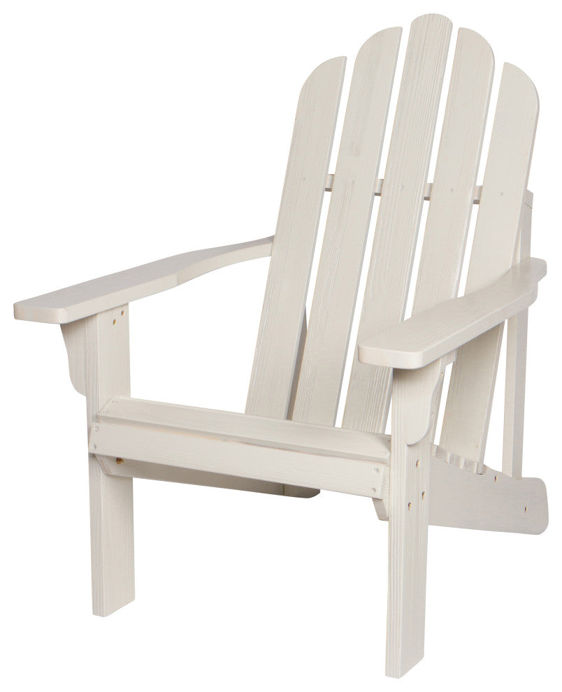 Shine Company Marina II Adirondack Chair With Hydro-Tex Finish, Eggshell White