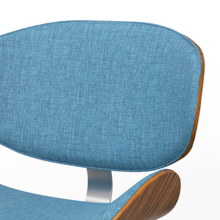 Marana Dining Chair in Blue Linen Look Fabric