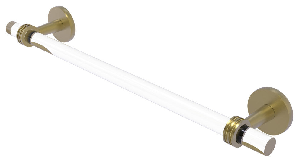 Clearview 30" Towel Bar with Dotted Accents, Satin Brass