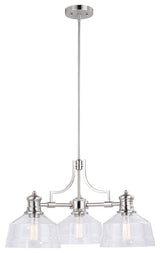 Beloit 3-Light Chandelier Satin Nickel