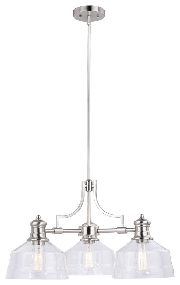 Beloit 3-Light Chandelier Satin Nickel