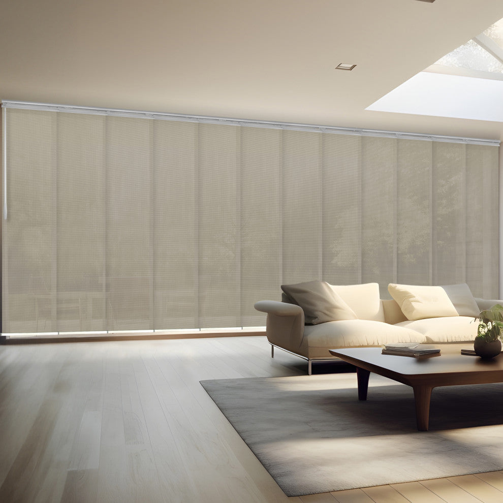 Estelle 12-Panel Track Extendable Vertical Blinds 140-260"W