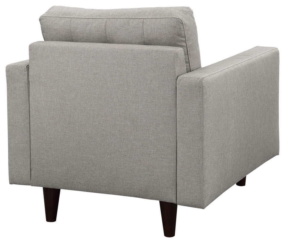 Modern Light Gray Empress Upholstered Armchair
