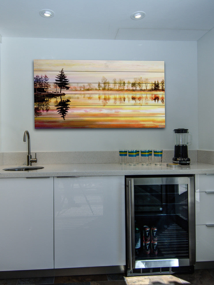 "Chanannes" UV Ink Print on White Wood, 40"x20"