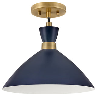 Lark Simon Single Light Convertible Pendant, Matte Navy