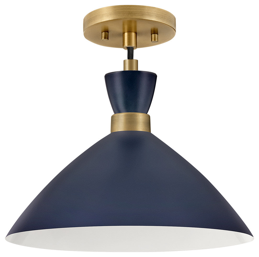 Lark Simon Single Light Convertible Pendant, Matte Navy