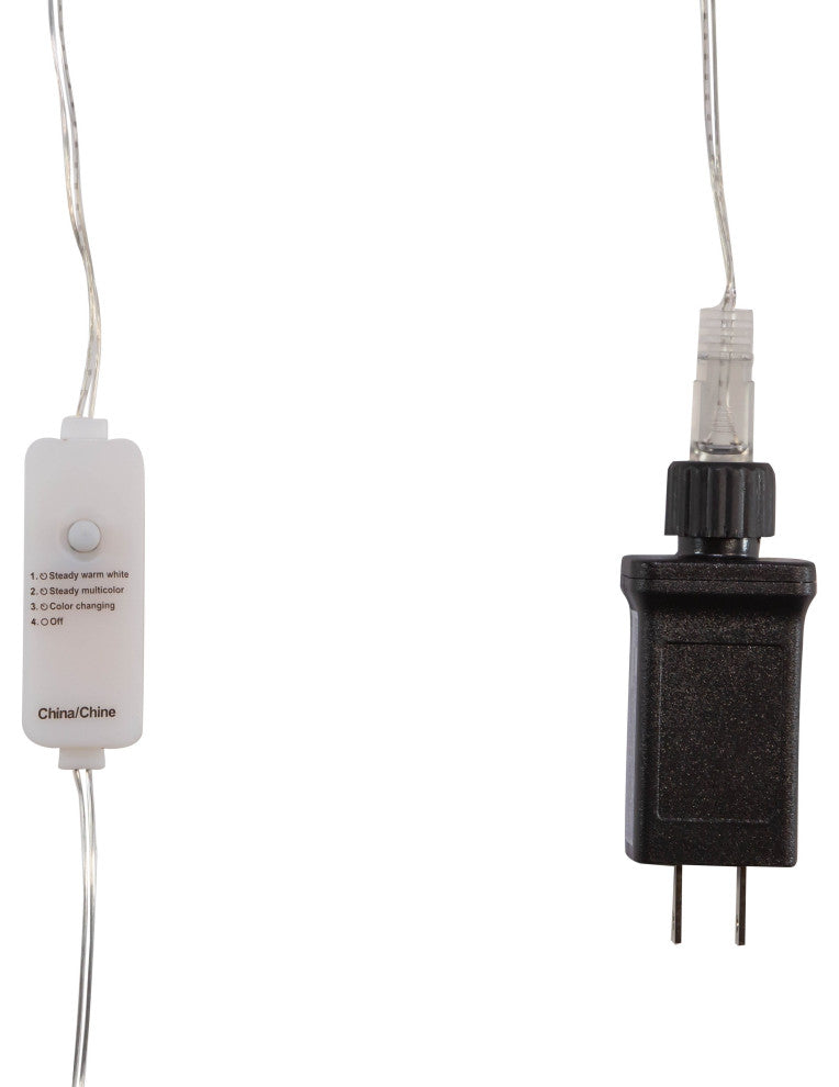200 Light, Dual Color LED Lights, Silver Wire