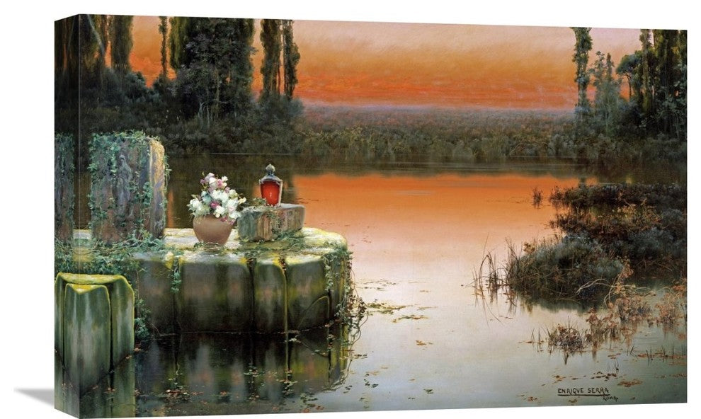 "Flooded Ruins at Sunset" Stretched Canvas Giclee by Enrique Serra, 22"x14"