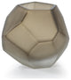 Kubo Faceted Frosted Taupe Vase, Small