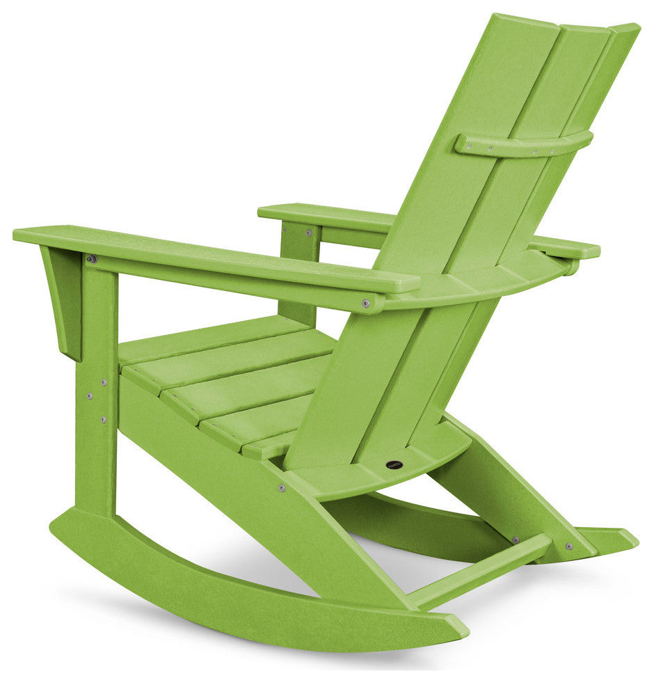 Polywood Modern Adirondack Rocker, Lime