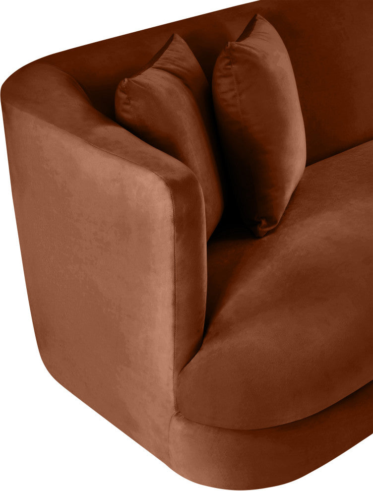 Alder Upholstered Chair, Cognac, Velvet, Sofa