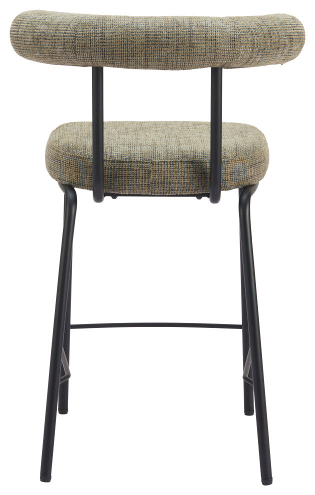 Kede Counter Stool Green Tweed