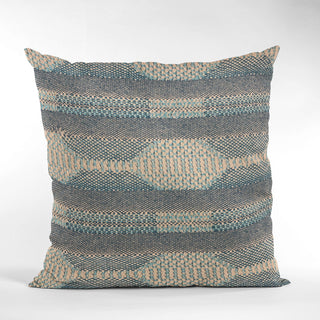 Plutus Blue Lake Stripe Luxury Throw Pillow, 22"x22"