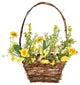 Vickerman 10" x 14" Yellow Sunflower Basket