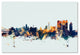 Michael Tompsett ''Calcutta India Skyline Blue'' Canvas Art, 16x24