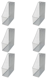 YBM Home Silver Mesh Wall Mount File Holder 12"x10"x4.5", 6-Pack