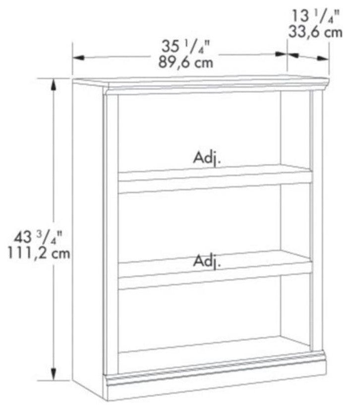 Catania Engineered Wood 3 Shelf Bookcase in Select Cherry Finish