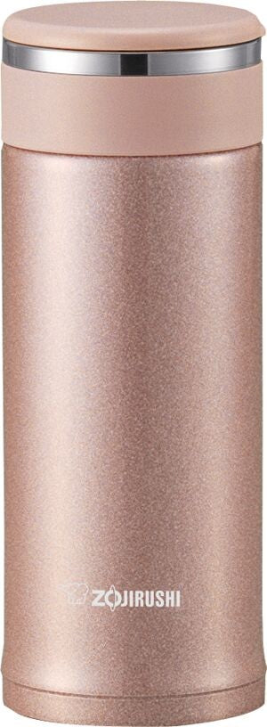 Stainless Mug with Tea Leaf Filter, Pink Champagne